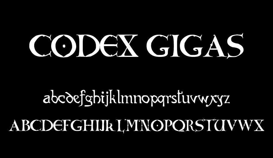 CODEX GIGAS font