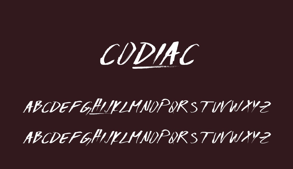 Codiac font