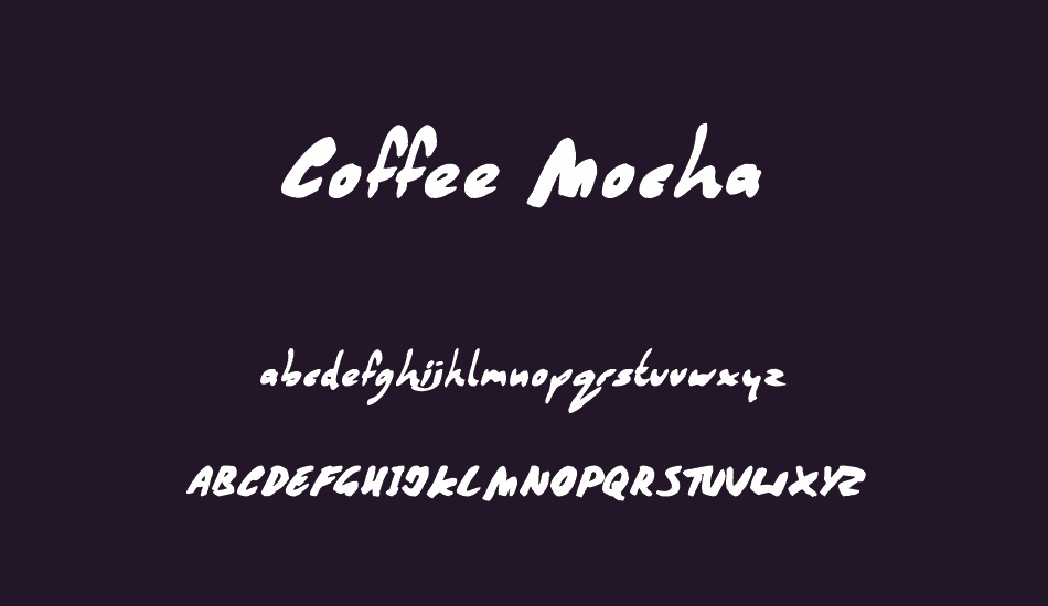 Coffee Mocha font