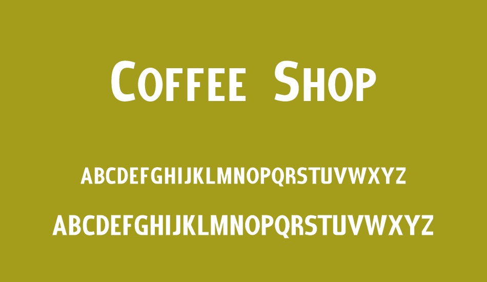 Coffee Shop font