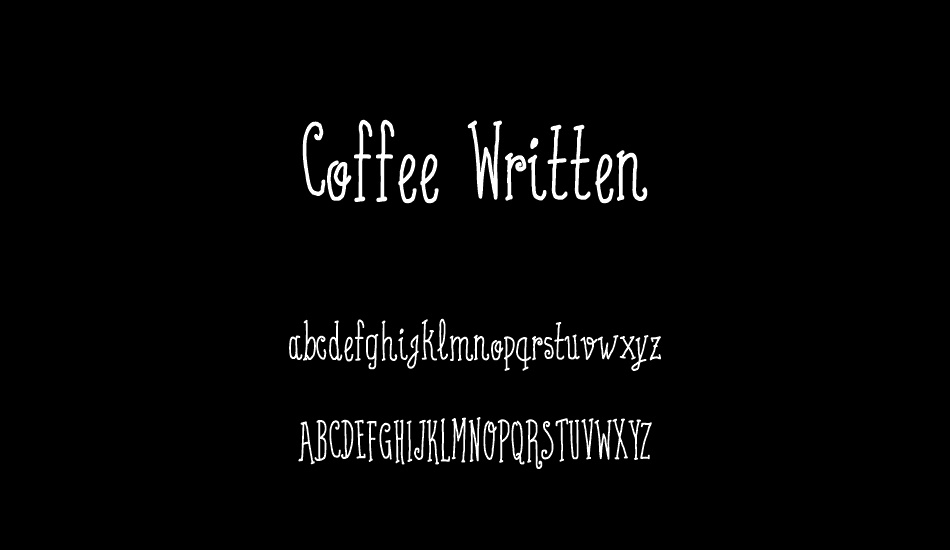 Coffee Written font
