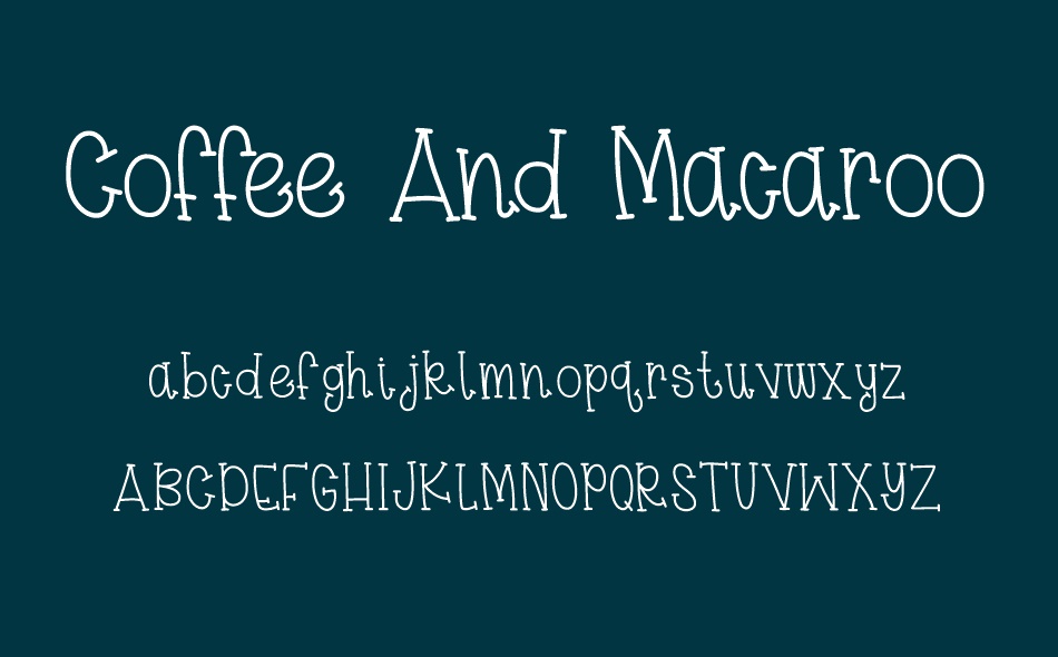 Coffee And Macaroons font