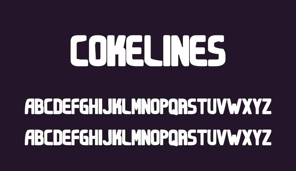 Cokelines font