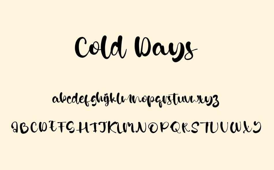 Cold Days font