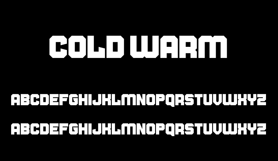 Cold Warm font