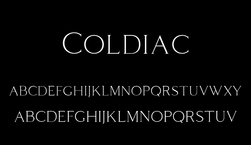 Coldiac Free font
