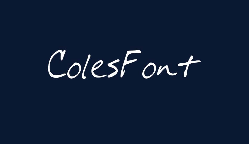 ColesFont font big