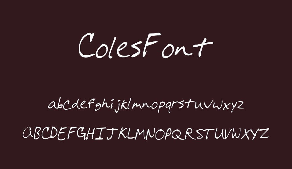 ColesFont font