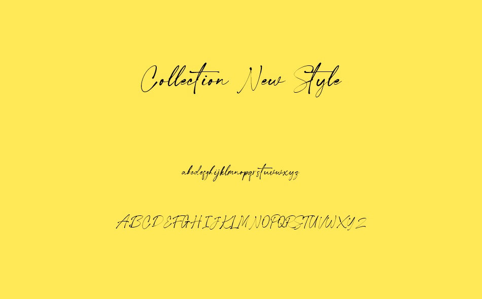 Collection New Style font