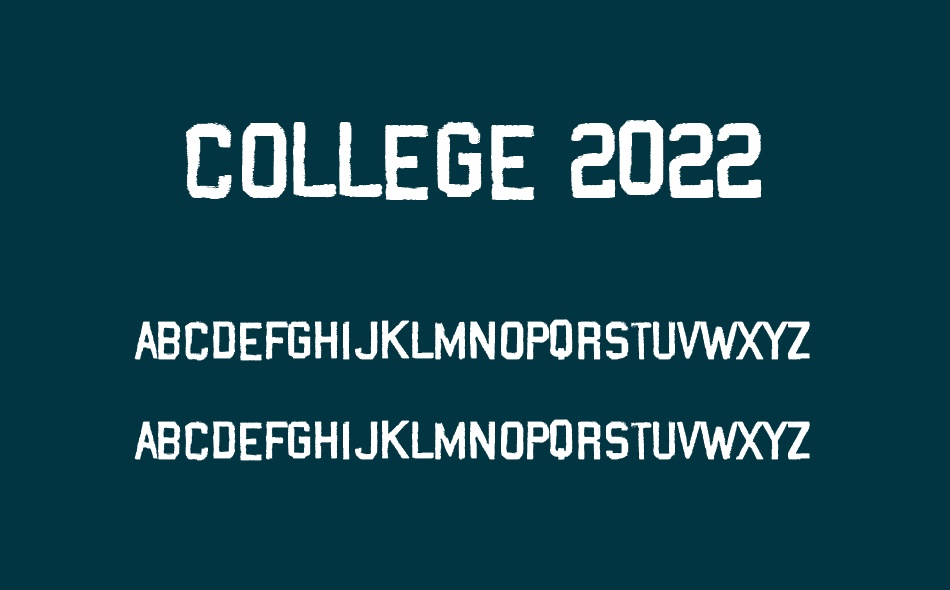 College 2022 font