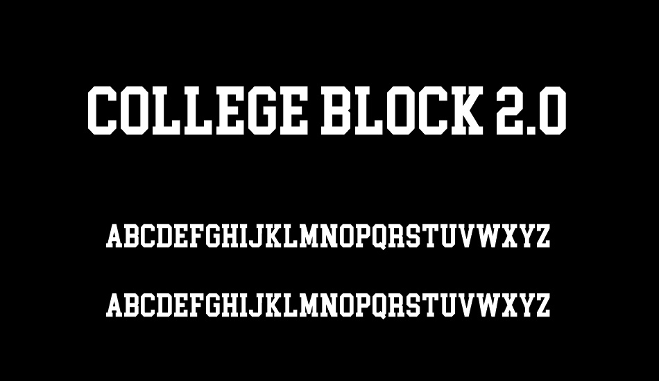 College Block 2.0 font
