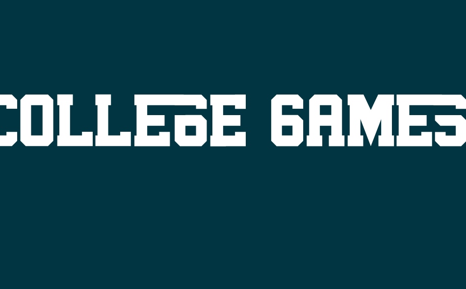 College Games font big
