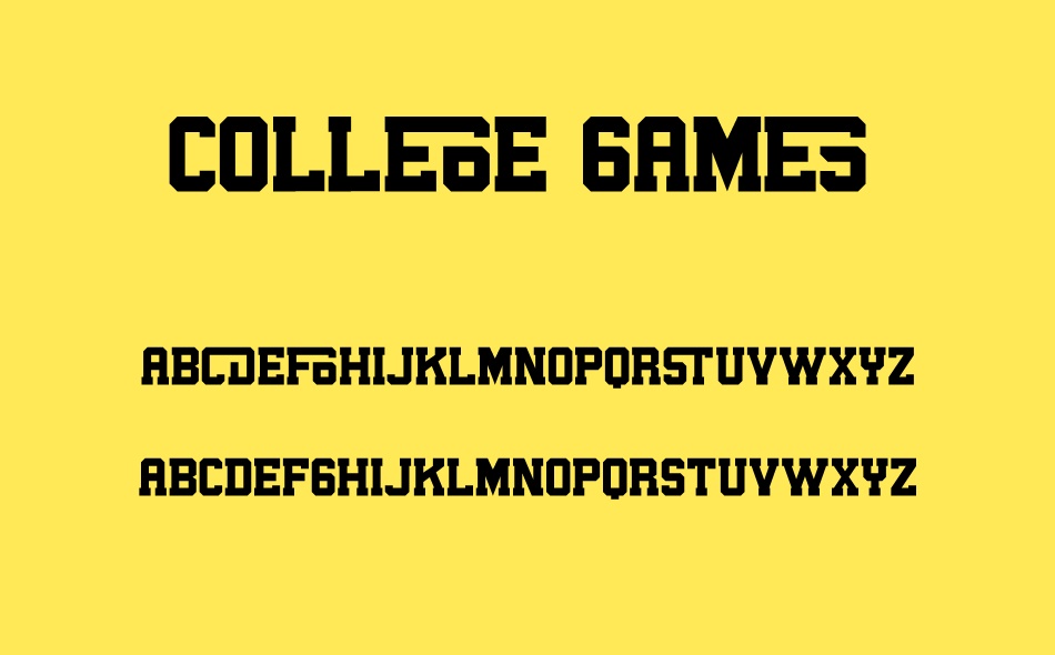 College Games font