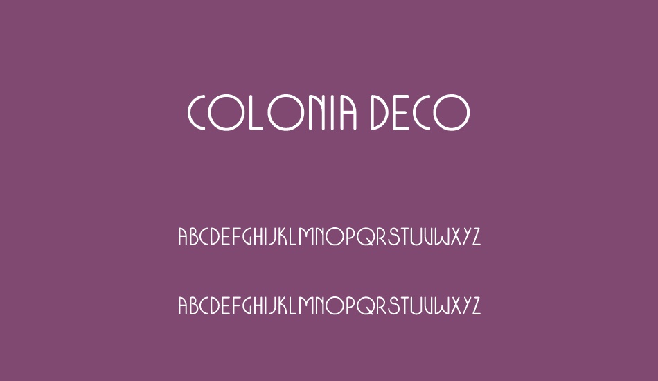 colonia-deco-demo font