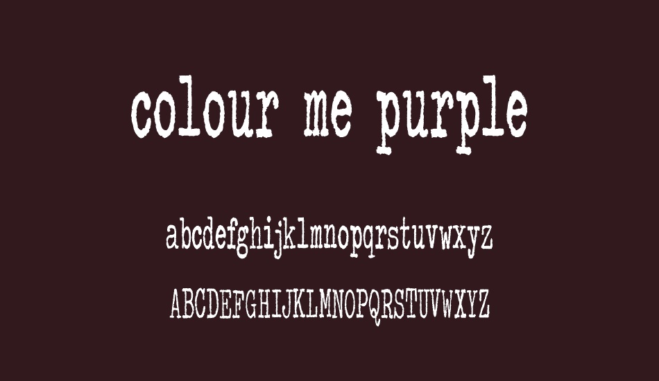 colour me purple font