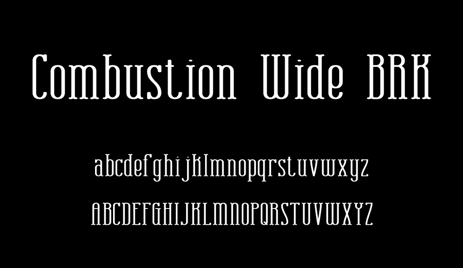 Combustion Wide BRK font