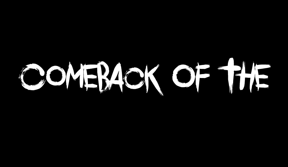Comeback Of The Damned font big