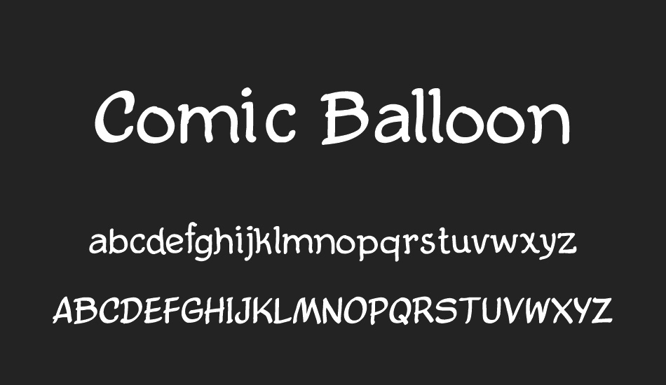 Comic Balloon font