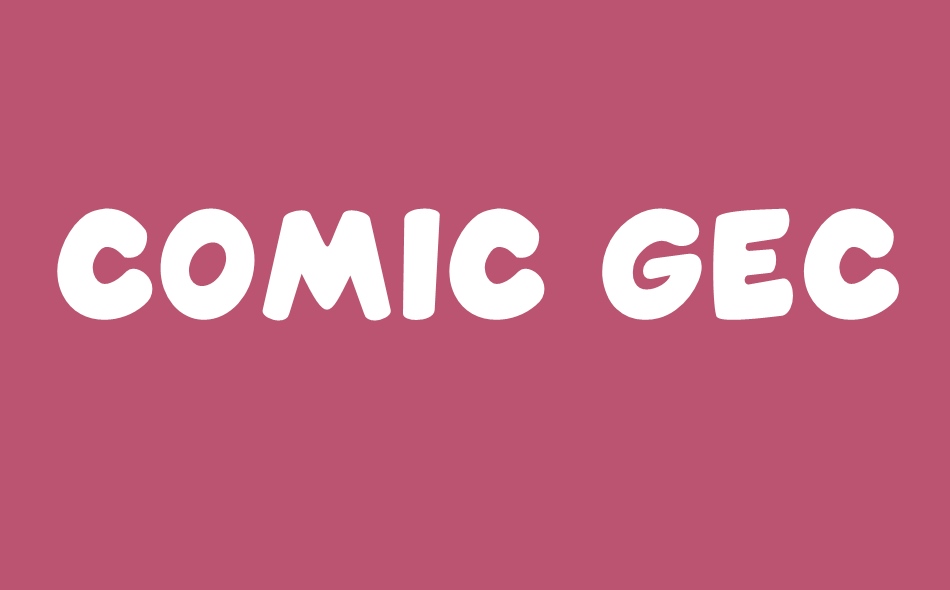 Comic Gecko font big