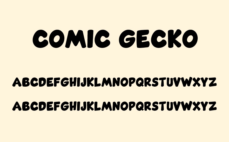 Comic Gecko font