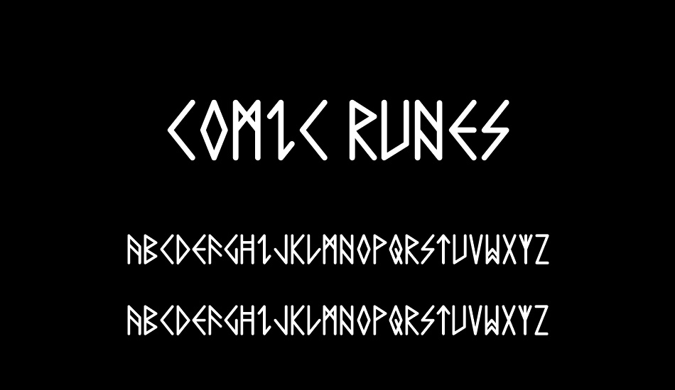 Comic Runes font