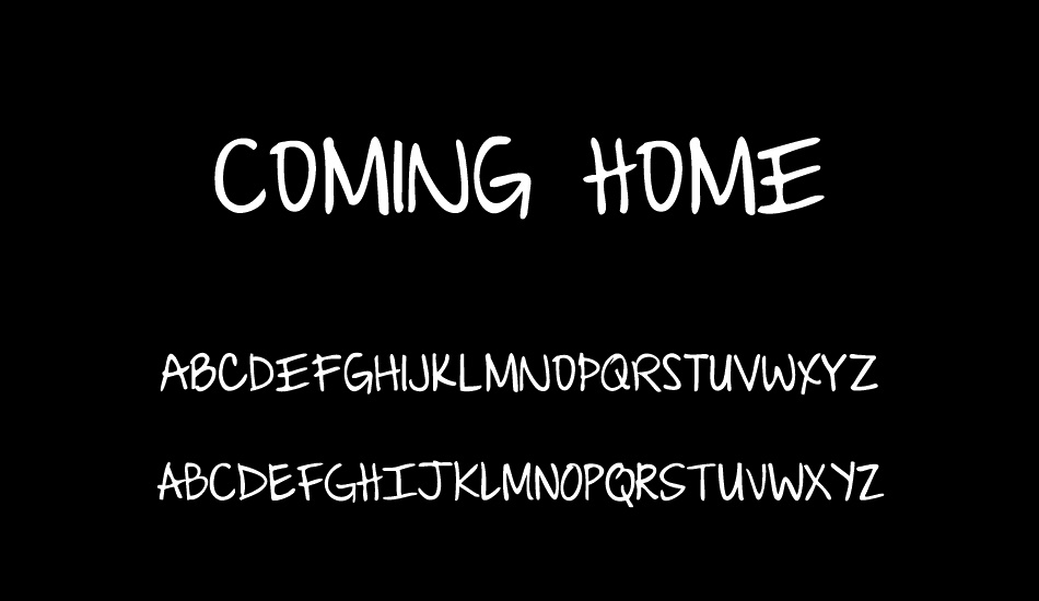 Coming Home font
