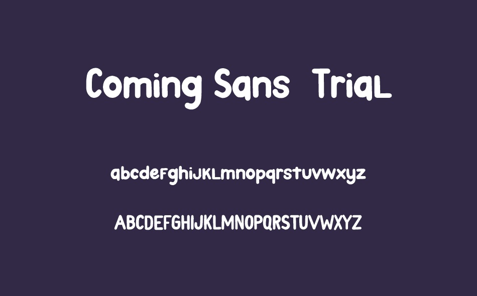 Coming Sans font