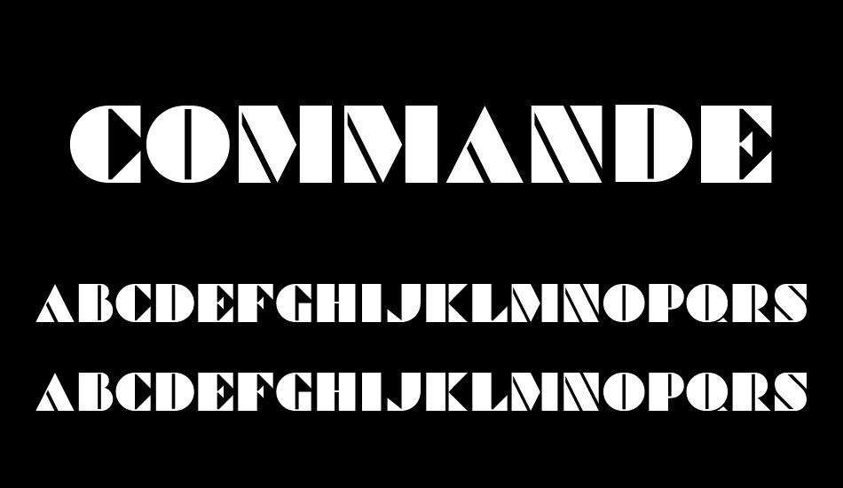 Commanders font