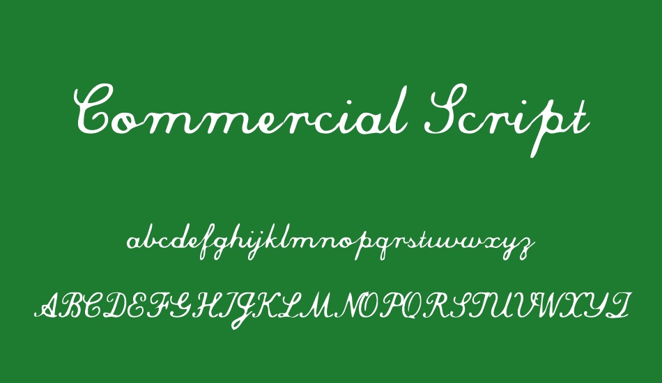 Commercial Script Free Font