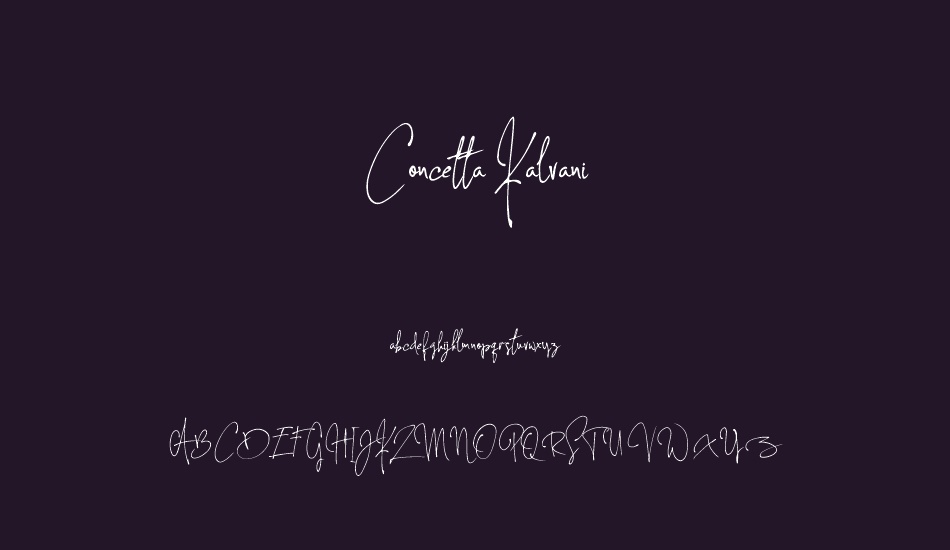 Concetta Kalvani font