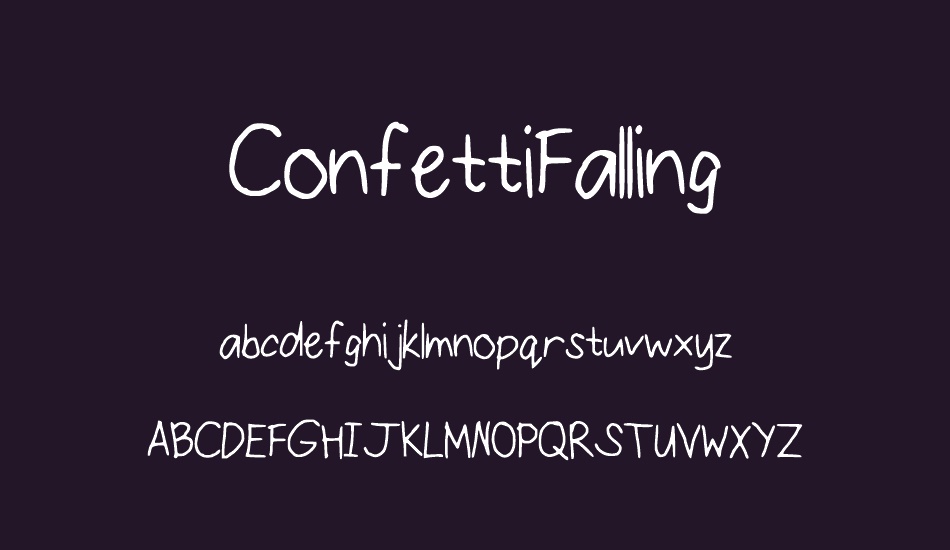 ConfettiFalling font