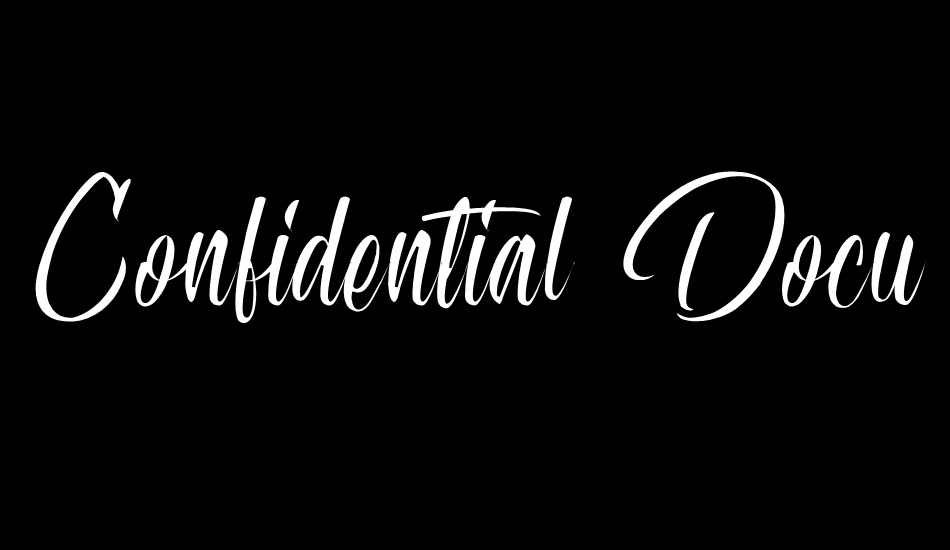 Confidential Document font big