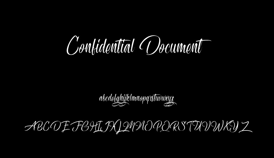 Confidential Document font