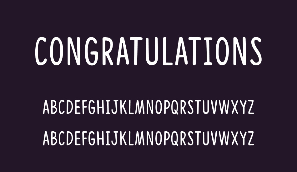 Congratulations DEMO font