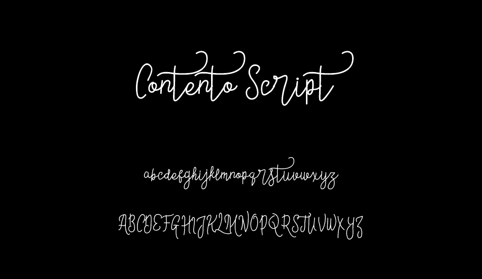 Contento Script font