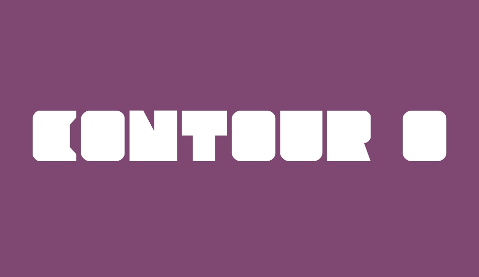 Contour of Duty font big