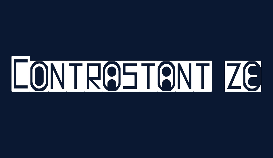 Contrastant zebra font big