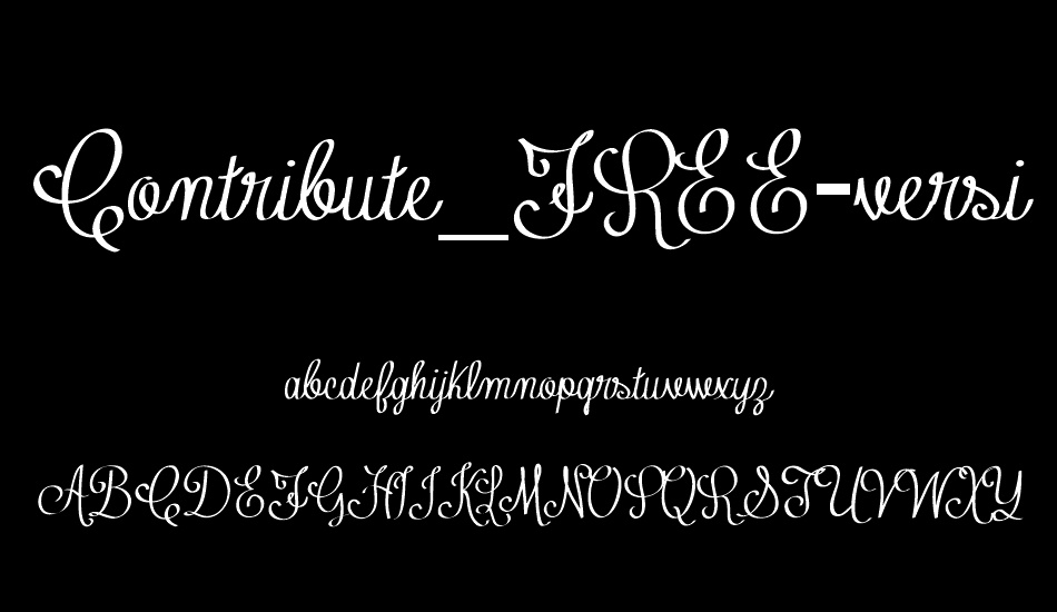 Contribute_FREE-version font