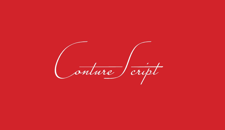 Conture Script PERSONAL USE font big