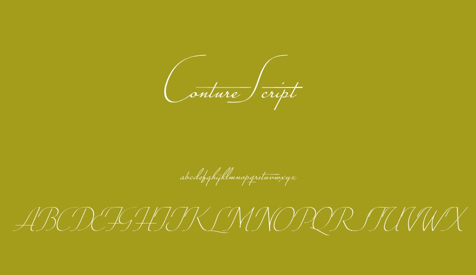 Conture Script PERSONAL USE font