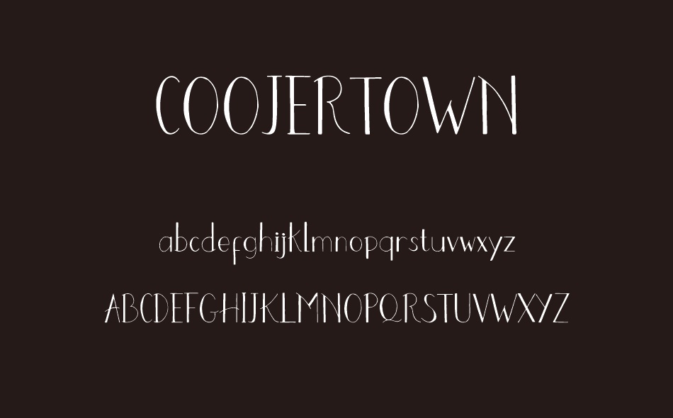 Coojertown font