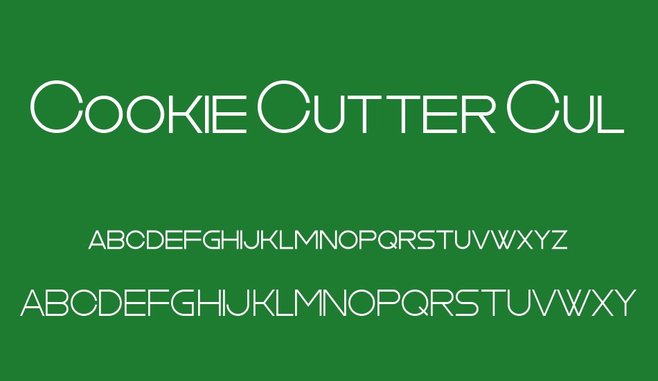 Cookie Cutter Culture font
