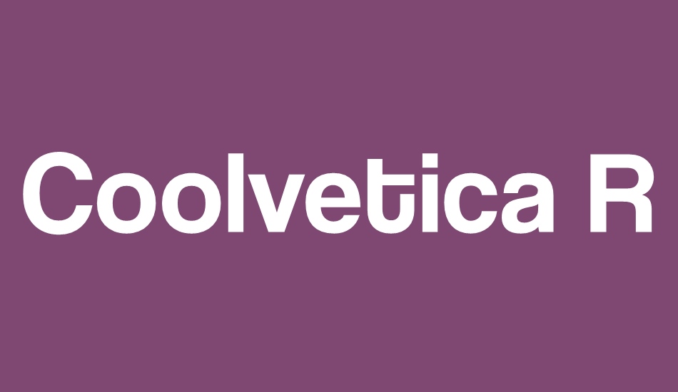 Coolvetica Rg font big