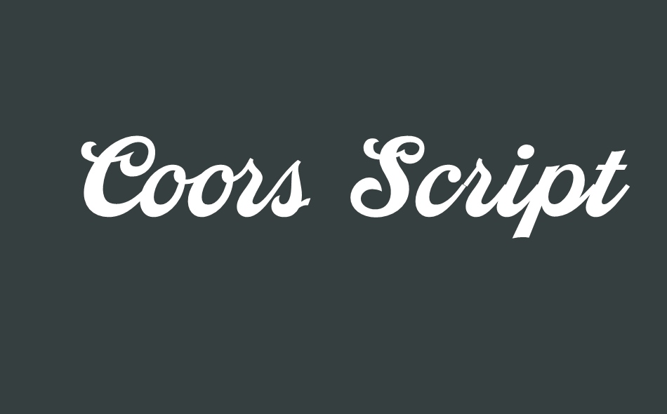 Coors Script font big