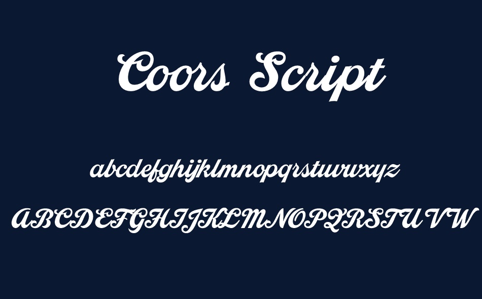 Coors Script font