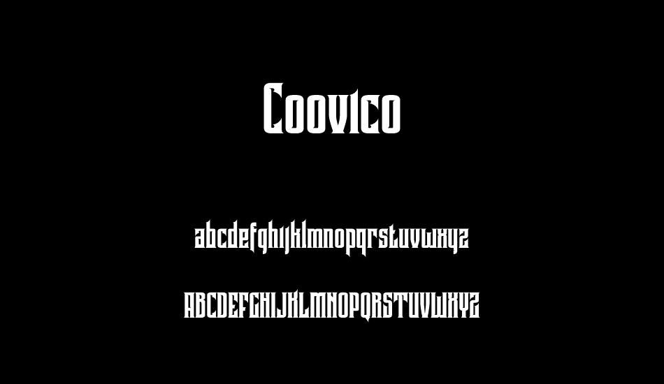 Coovico Personal Use font