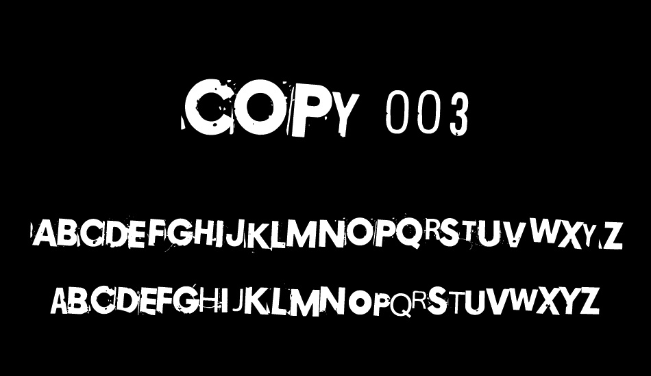 Copy 003 font