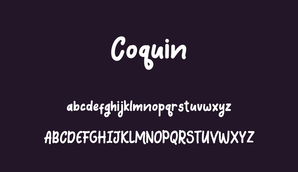 Coquin font