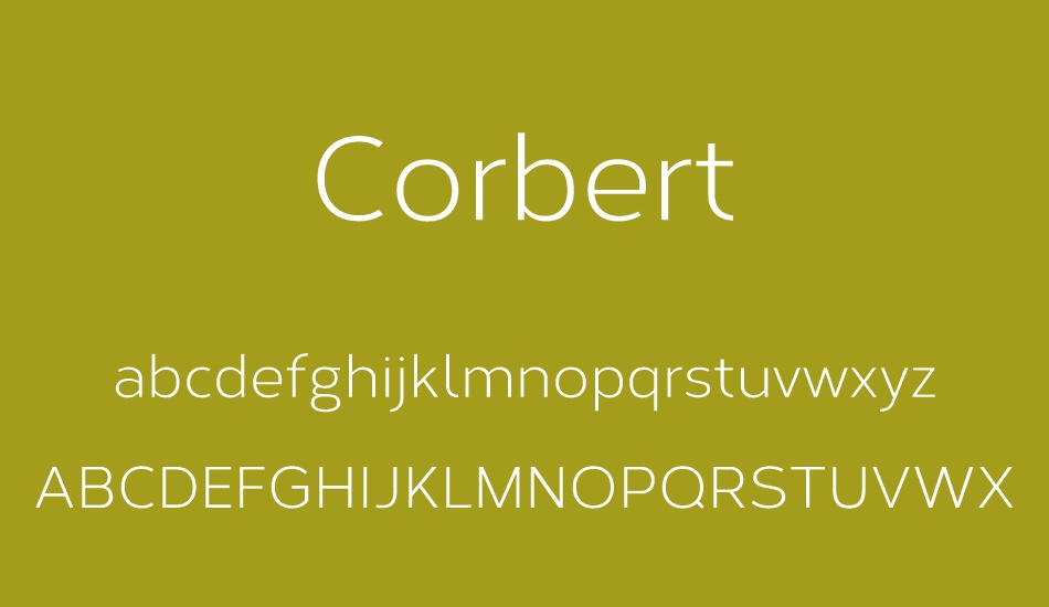 Corbert font