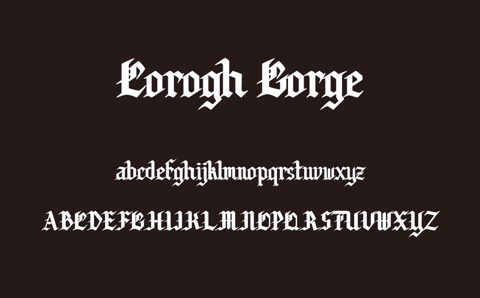 Corogh Gorge font